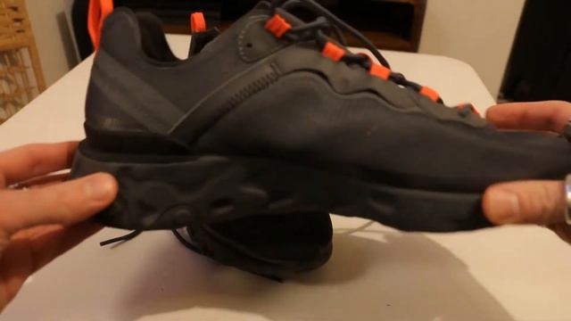 Nike React Element 55 Trainers Dark Grey Black Crimson смотреть онлайн