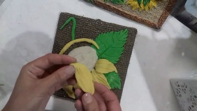 Подсолнух из солёного теста. DIY . Солёное тесто. смотреть онлайн
