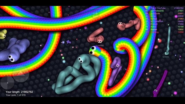 Slither.io - RAINBOW SKIN GamePlay - SPECIAL SKIN Release - World Record (CODE UPDATE) смотреть онлайн