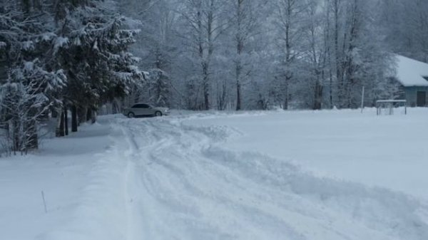 Ауди quattro по снегу
