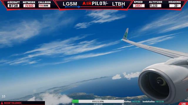 🔴 Samos (LGSM) - Gökçeada (LTFK) B738 P3D V4.2 IVAO смотреть онлайн