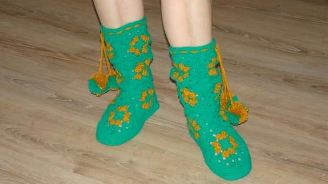 #крючком Тапки бывают разные) Вяжу для взрослых и деток. смотреть онлайн