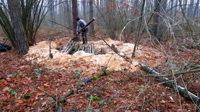 Дом под землей своими руками [ЗЕМЛЯНКА В ЛЕСУ своими руками] - часть 2 смотреть онлайн