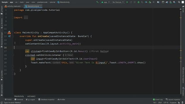 #2.1A Accessing Elements By findViewById |Telugu|PixelPerCode смотреть онлайн