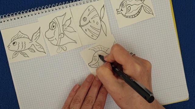 Бумажные сюрпризы! Коллекция «РЫБКИ ДЛЯ АКВАРИУМА» Простые рисунки.Как нарисовать