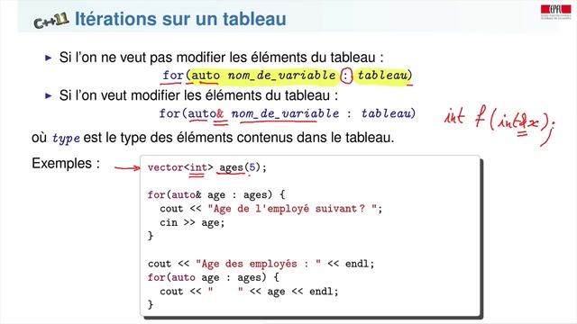 Tableaux : utilisation des vector смотреть онлайн