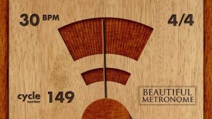30 BPM 4/4 Wood Metronome HD