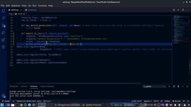 Django Admin Panel: 8.4-) 3rd Parti Kullanmadan Pure Python İle Export İşlemi (CSV) смотреть онлайн