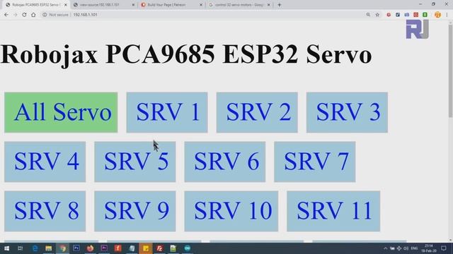 Control 32 Servo over Wi-Fi using ESP32 and PCA9685 via desktop or mobile phone V5 смотреть онлайн