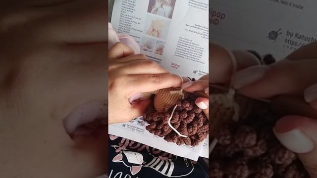 ears for doll, вязаные уши для куклы, вязаная кукла, как связать ушки прямо на голове куклы смотреть онлайн