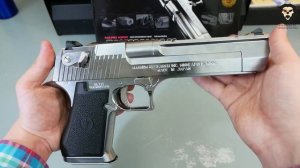 Страйкбольный пистолет Tokyo Marui Desert Eagle Хром, Blowback видео обзор