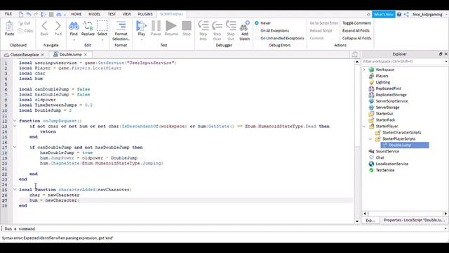How To Make A Double Jump Script | ?Scripting Tutorial смотреть онлайн