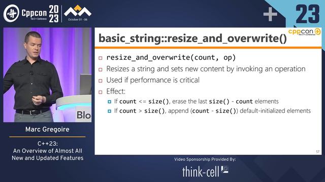 C++23: An Overview of Almost All New and Updated Features - Marc Gregoire - CppCon 2023 смотреть онлайн