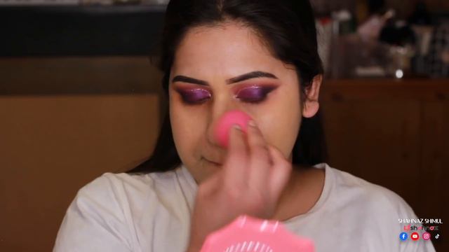 Purple Cut Crease | Glam Party Makeup | Shahnaz Shimul Makeup Tutorial 🌸#colourseries смотреть онлайн