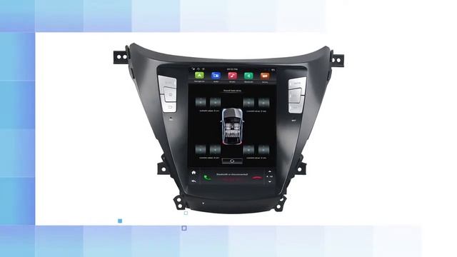 Android Car Gps Navigation for Hyundai Elantra 2014 2015 2016 Tesla Style Auto Radio Stereo смотреть онлайн