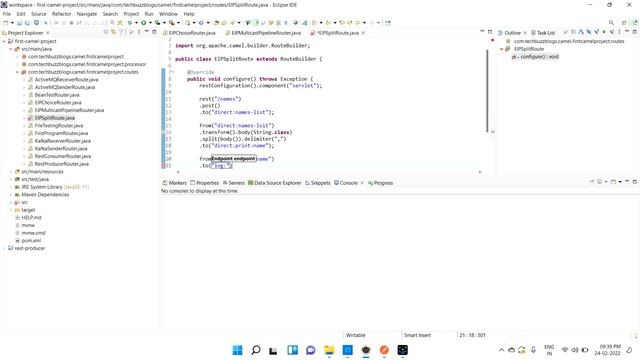 Apache Camel - Split | TECH BUZZ BLOGS смотреть онлайн