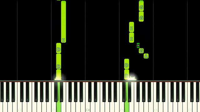 Can't Let Go | GEOMETRY DASH LEVEL 6 - EASY Piano Tutorial смотреть онлайн