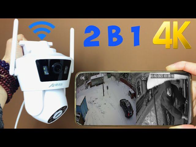 2 WIFI ПОВОРОТНЫХ КАМЕРЫ В ОДНОЙ Annar 8MP смотреть онлайн
