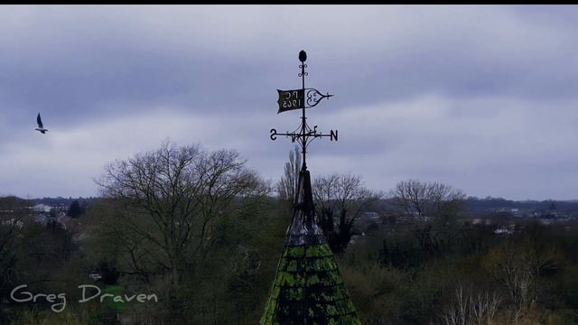 A Church Spire in Orpington - DJI MINI 3 PRO. смотреть онлайн