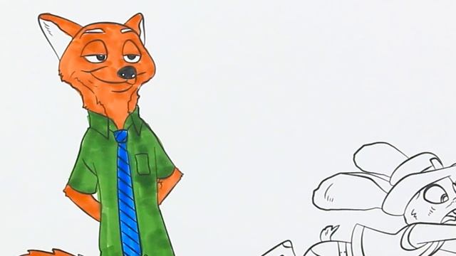 Zootopia | How to draw and color | Coloring Page | Little Hands Coloring Book смотреть онлайн