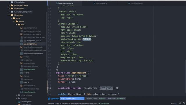 Angular2 - Тур героев - #6 - Сервисы смотреть онлайн