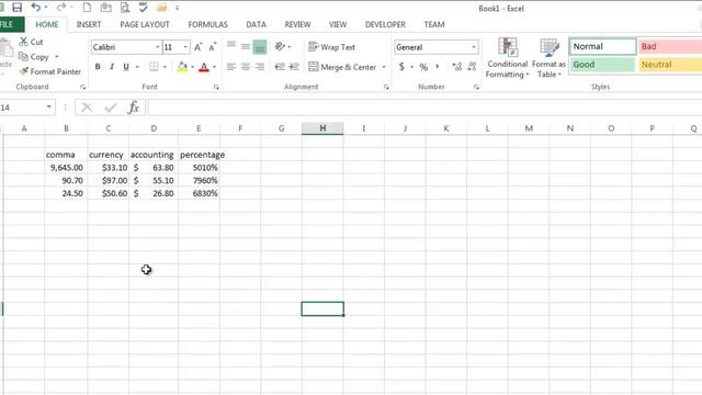 Number Formatting - Currency, Accounting and More - Excel 2013 смотреть онлайн