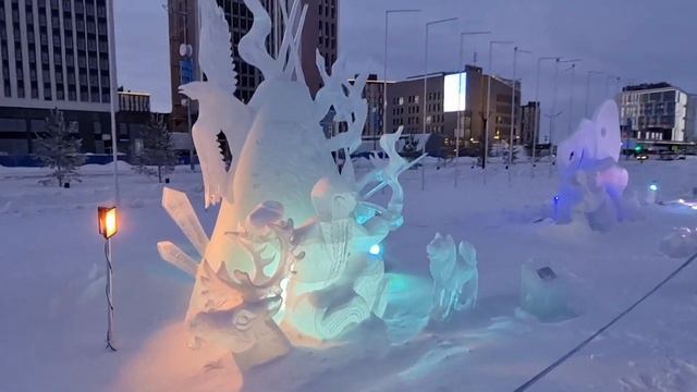 Ледяные скульптуры. Северка. Новый Уренгой.