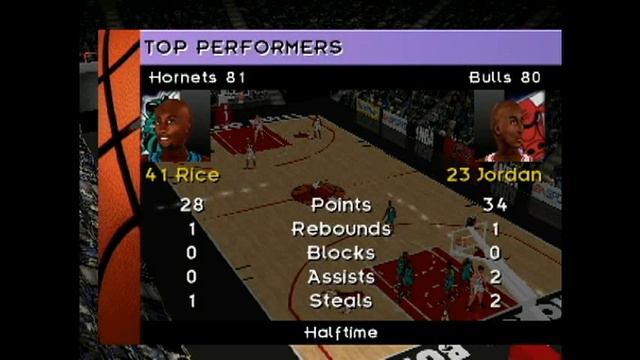 NBA Live 98 (PS1) (Bulls vs Hornets) (November 14th 1997) смотреть онлайн