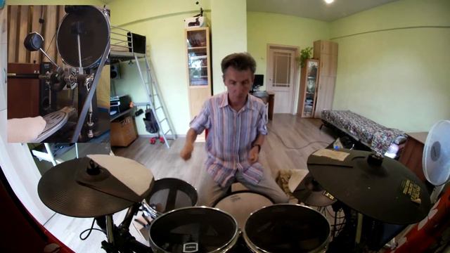 Electronic drums cover, live in apartment,Roland TD6,pad demo,midi controller,beginner beats, смотреть онлайн
