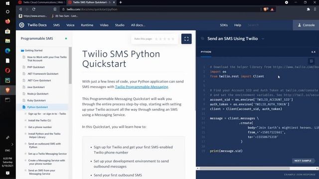 Send SMS using Python for Free смотреть онлайн