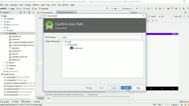 Vector Assets | Using Android icons collection | Android studio смотреть онлайн