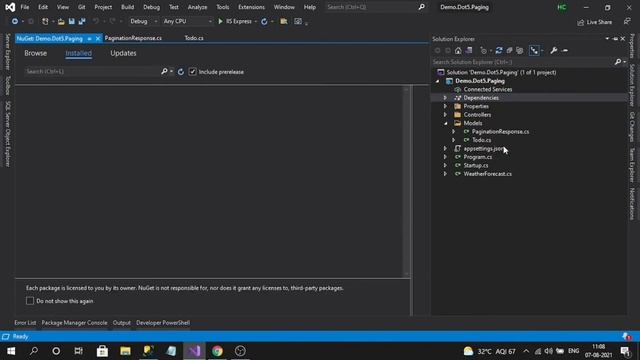 A Demo On .Net5 Web API Pagination Using Dapper ORM смотреть онлайн