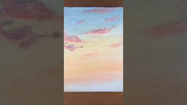 Закат. Акварель. смотреть онлайн