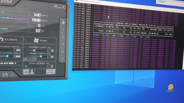 Майнинг на видеокарте 3060 ti LHR 45 mh/s hynix разгон смотреть онлайн