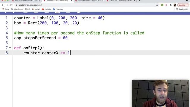 stepsPerSecond and onSteps() testing - CMU CS Academy 6.3.1 & 6.3.2 смотреть онлайн