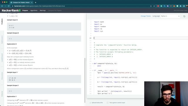 Resolviendo problemas de HackerRank - Compare the Triplets смотреть онлайн