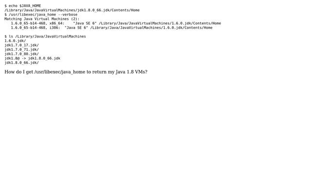 Apple: How do I change what's returned by /usr/libexec/java_home? смотреть онлайн