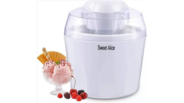 ? Eismaschine,Sweet Alice 1,5L Elektrische Eis Maschine Zuhause Gelato Maker ? смотреть онлайн
