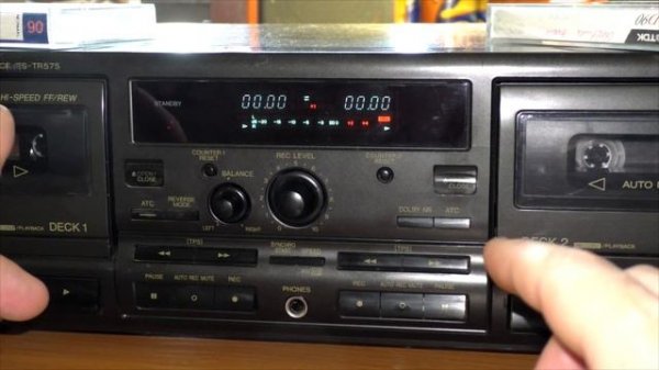 Дополнение.Technics 575. Выборочная запись с кассеты на кассету без нажатия кнопки Synchro Start.