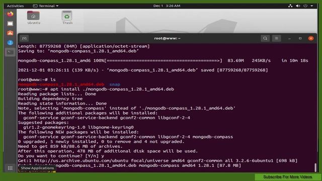 How to Install MongoDB Compass GUI in Ubuntu 20.04 смотреть онлайн