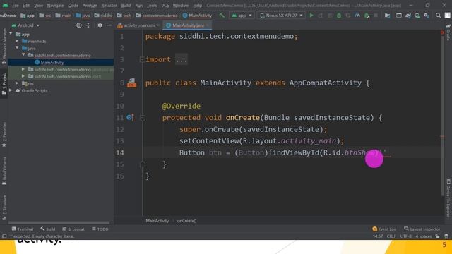 Lecture 29: Android Context Menu with Example смотреть онлайн
