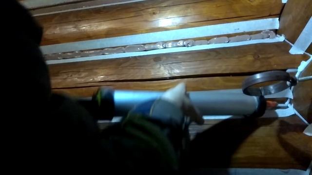 Герметик для дерева. Утепляю дом. Герметик теплый шов. Продолжаю стройку ночью. смотреть онлайн