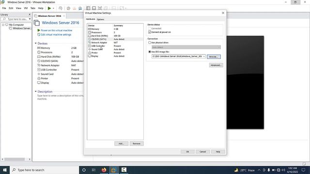 How to create new Virtual Machine Windows Server 2016 in vmware workstation 16 pro # Video 2 смотреть онлайн