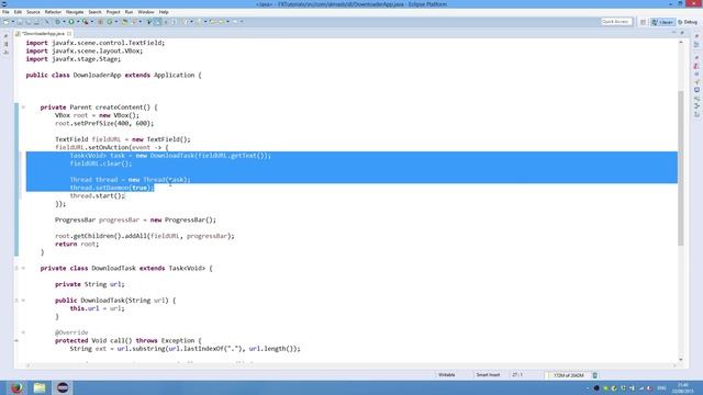 JavaFX Software: File Downloader (Threads) смотреть онлайн