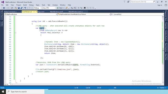WPF MVVM Convert Excel To Json смотреть онлайн