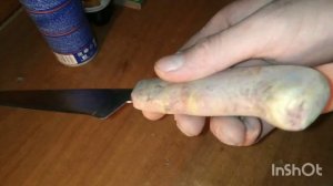 Березовый кап на рукоять кухонного ножа