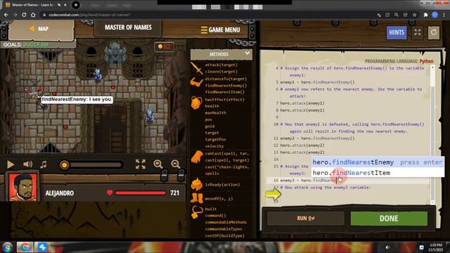 CODE COMBAT LEVEL-16 MASTER OF NAMES FULL SOLUTION PYTHON смотреть онлайн