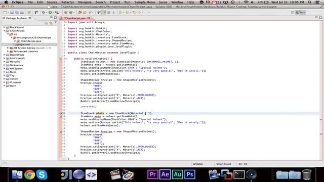Bukkit Coding ~ Episode 43: Custom Recipes смотреть онлайн