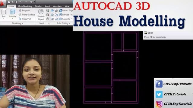 AutoCAD 3d #1 - House Modelling - Trailer смотреть онлайн