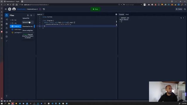 Setting up a new C# (c sharp) project in repl.it смотреть онлайн